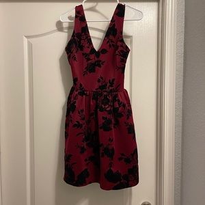 Holiday Maroon and black dress